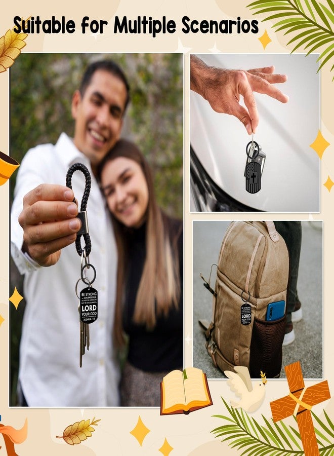 Joyline Religious Christian Gifts for Men Women Teens Bible Verse Joshua 1:9 Cross Keychain First Communion Baptism Confirmation Gifts - Image 5